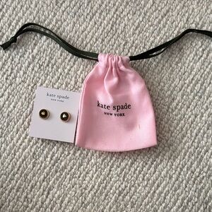 Kate Spade Kids Gold and Black Stud Earrings